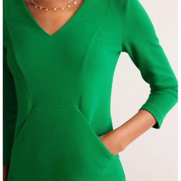 Boden Bronte Ottoman Dress Emerald Green Women's Dress Size 10 and Size 12 - Picture 2 of 7